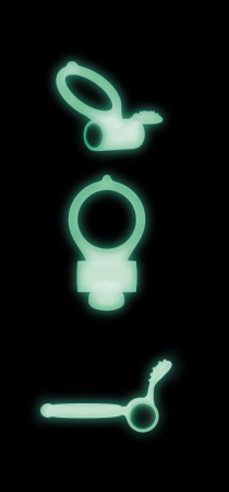 Эрекционное кольцо Dorcel Power Clit White PHOSPHO с вибрацией, белое, светится в темноте || Ерекційне кільце Dorcel Power Clit White PHOSPHO з вібрацією, біле, світиться в темряві