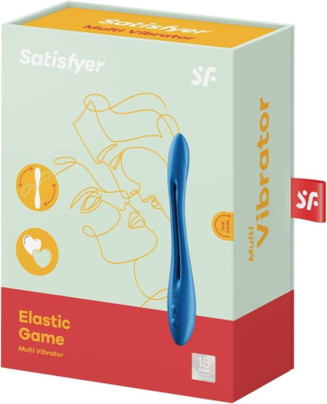Универсальный гибкий вибратор для пар Satisfyer Elastic Game Dark Blue || Універсальний гнучкий вібратор для пар Satisfyer Elastic Game Dark Blue