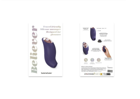 Вакуумный клиторальный стимулятор Love To Love BELIEVER – MIDNIGHT INDIGO || Вакуумний кліторальний стимулятор Love To Love BELIEVER – MIDNIGHT INDIGO