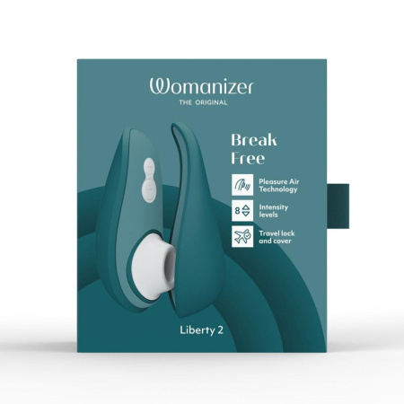 Вакуумный клиторальный стимулятор Womanizer Liberty 2 Dark Petrol || Вакуумний кліторальний стимулятор Womanizer Liberty 2 Dark Petrol