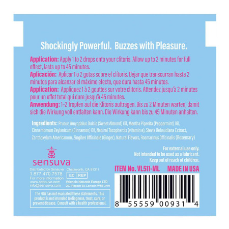 Пробник возбуждающего масла Sensuva - ON Arousal Oil for Her Ice (0,5 мл) || Пробник збудливого масла Sensuva - ON Arousal Oil for Her Ice (0,3 мл)