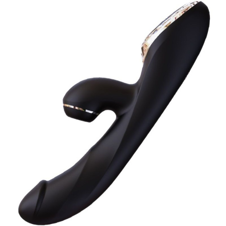 Вакуумный вибратор-кролик с подогревом KISTOY A-King Pro Black, с LED-экраном || Вакуумний вібратор-кролик з підігрівом KISTOY A-King Pro Black, з LED-екраном