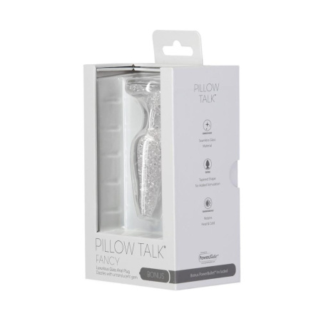Стеклянная анальная пробка Pillow Talk Fancy Luxurious Glass Anal Plug, ⌀3,1см, вибропуля в подарок || Скляна анальна пробка Pillow Talk Fancy Luxurious Glass Anal Plug, ⌀3,1см, віброкуля в подарунок