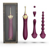 Мультифункциональный вибратор Zalo — Bess 2 Velvet Purple, 4 насадки, подогрев || Мультифункціональний вібратор Zalo — Bess 2 Velvet Purple, 4 насадки, підігрів