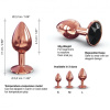 Металлическая анальная пробка с украшением в виде кристалла Dorcel - Diamond Plug Rose Gold S || Металева анальна пробка із прикрасою у вигляді кристалу Dorcel - Diamond Plug Rose Gold S