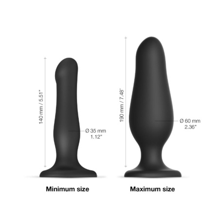 Надувной фаллоимитатор Strap-On-Me INFLATABLE DILDO PLUG - NOIR, шарик внутри, диаметр до 6 см || Надувний фалоімітатор Strap-On-Me INFLATABLE DILDO PLUG - NOIR, кулька всередині, діаметр до 6 см