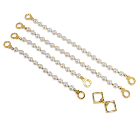 Жемчужные наручники и поножи LOCKINK Pearl Handcuffs & Anklecuffs || Перлинні наручники та поножі LOCKINK Pearl Bondage & Restraint Set