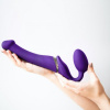 Безремневой страпон с вибрацией Strap-On-Me Vibrating Violet M диаметр 3,3см, пульт ДУ, регулируемый || Безремінний страпон з вібрацією Strap-On-Me Vibrating Violet M, діаметр 3,3 см, пульт ДК, регульован