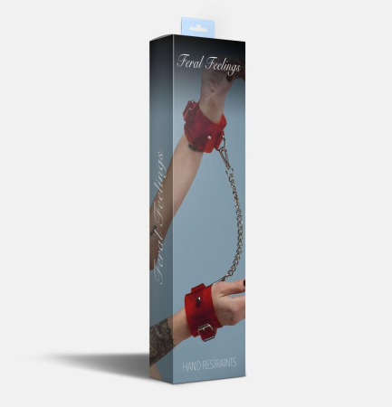 Наручники Feral Feelings - Hand Restraints Red Trasparent || Наручники Feral Feelings - Hand Restraints Red Trasparent