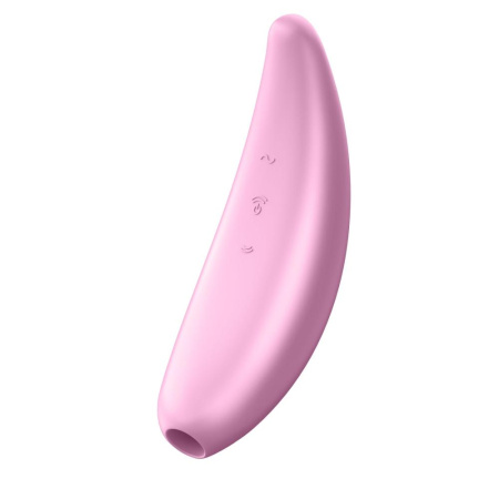 Мощный вакуумный клиторальный стимулятор Satisfyer Curvy 3+ с управлением через интернет || Вакуумний кліторальний стимулятор Satisfyer Curvy 3+