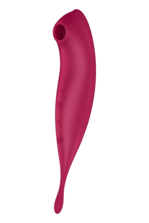 Смарт-вибратор для клитора с вакуумной стимуляцией Satisfyer Twirling Pro+ dark red || Смарт-вібратор для клітора з вакуумною стимуляцією Satisfyer Twirling Pro+ dark red
