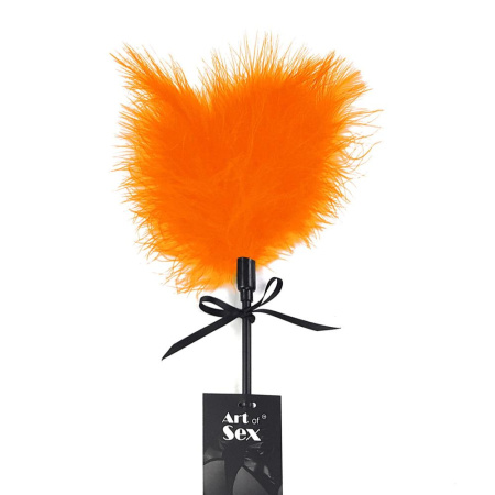 Щекоталка со шлепалкой Пика Art of Sex – Puff Peak, оранжевая || Лоскітка зі шльопалкою Піка Art of Sex – Puff Peak, помаранчева