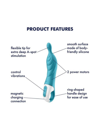 Вибратор для точки А Satisfyer A-Mazing 2 Turquoise || Вібратор для точки А Satisfyer A-Mazing 2 Turquoise