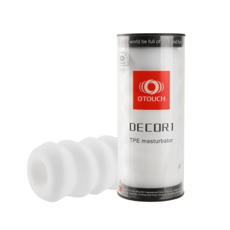 Мастурбатор Otouch DECOR 1-D, эффект всасывания, ребрышки-кольца, зауженный диаметр || Мастурбатор Otouch DECOR 1-D, ефект всмоктування, реберця-кільця, звужений діаметр