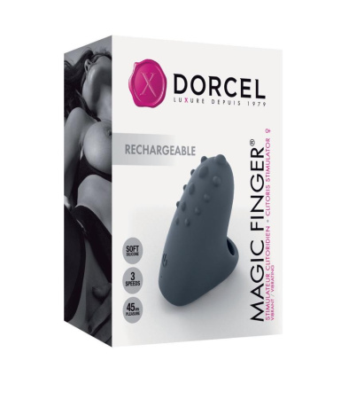 Вибратор на палец Dorcel MAGIC FINGER Black перезаряжаемый, 3 режима работы || Вібратор на палець Dorcel MAGIC FINGER Black перезаряджуваний, 3 режими роботи