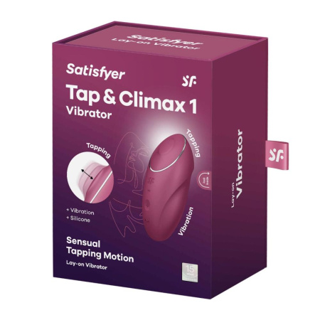 Вибростимулятор-пульсатор Satisfyer Tap & Climax 1 Red, эффект постукивания пальцем, 2 мотора || Вібростимулятор-пульсатор Satisfyer Tap & Climax 1 Red, ефект постукування пальцем, 2 мотори