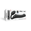 Безремневой страпон с вибрацией Strap-On-Me Vibrating Black L, диаметр 3,7см, пульт ДУ, регулируемый || Безремінний страпон з вібрацією Strap-On-Me Vibrating Black L, діаметр 3,7см, пульт ДК, регульований