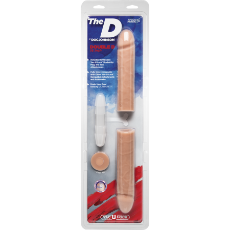 Фаллоимитатор двойной Doc Johnson The D - Double D - 16 Inch - ULTRASKYN, диаметр 4,4см, Vack-U-Lock || Фалоімітатор подвійний Doc Johnson The D - Double D - 16 Inch - ULTRASKYN, діаметр 4,4 см, Vack-U-Lo