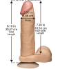 Фаллоимитатор Doc Johnson The Realistic Cock 8 inch White - PVC, Vack-U-Lock, диаметр 5,1см || Фалоімітатор Doc Johnson The Realistic Cock 8 inch White - PVC, Vack-U-Lock, діаметр 5,1 см