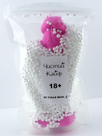 Крафтовое мыло-член с присоской Чистий Кайф Violet size XL, натуральное || Крафтове мило-член із присоскою Чистый Кайф Violet size XL, натуральне