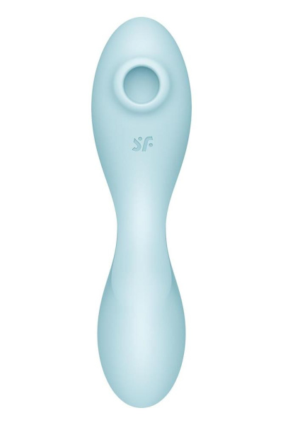 Вакуумний смарт-стимулятор із вібрацією Satisfyer Curvy Trinity 5 (Blue), керування зі смартфона