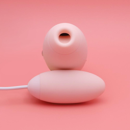 Вакуумный стимулятор с виброяйцом 2-в-1 KISTOY Miss VV Pink || Вакуумний стимулятор з віброяйцем 2-в-1 KISTOY Miss VV Pink