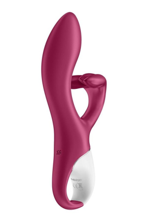 Вибратор кролик с тройным отростком Satisfyer Embrace me Berry, 2 мотора, диаметр 3,6 см || Вібратор-кролик із потрійним відростком Satisfyer Embrace me Berry, 2 мотори, діаметр 3,6 см
