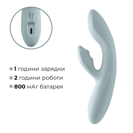 Смарт вибратор-кролик Svakom Chika, 2 независимых мотора, подогрев до 38 °C || Смарт вібратор-кролик Svakom Chika, 2 незалежні мотори, підігрів до 38 °C