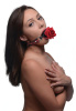 Кляп с розой Master Series: Eye-Catching Ball Gag With Rose, черно-красный || Кляп з трояндою Master Series: Eye-Catching Ball Gag With Rose, чорно-червоний