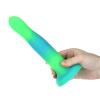 Светящийся в темноте фаллоимитатор ADDICTION Rave 8″ Glow in the Dark Dildo Blue Green, 20,3 см || Фалоімітатор, що світиться в темряві, ADDICTION Rave 8″, Glow in the Dark Dildo Blue Green, 20,3 см