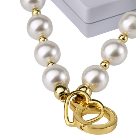 Жемчужный ошейник с поводком и наручниками LOCKINK Pearl Bondage & Restraint Set || Перлинний нашийник з повідцем та наручниками LOCKINK Pearl Bondage & Restraint Set