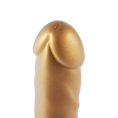 Золотой фаллоимитатор Hismith 6.8″ Golden Silicone Dildo, система KlicLok || Золотий фалоімітатор Hismith 6.8″ Golden Silicone Dildo, система KlicLok