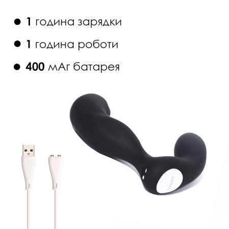 Смарт-массажер простаты с пульсацией на кончике головки Svakom Iker Black || Смарт-масажер простати з пульсацією на кінчику головки Svakom Iker Black