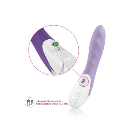 Мощный вибратор Mystim Sassy Simon Purple с двумя моторами и стимулирующим рельефом || Потужний вібратор Mystim Sassy Simon Purple з двома моторами і стимулюючим рельєфом