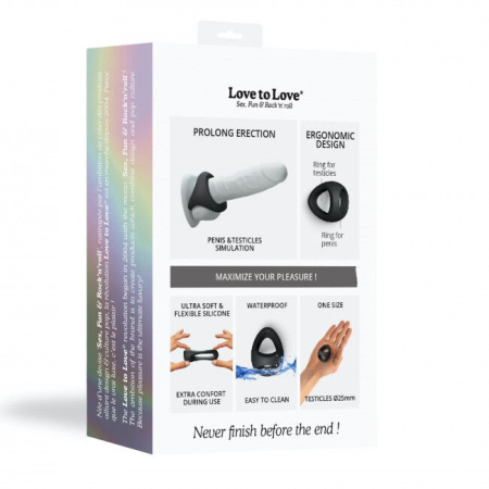 Эрекционное кольцо двойное Love To Love FLUX RING - BLACK ONYX || Ерекційне кільце подвійне Love To Love FLUX RING - BLACK ONYX