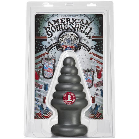Анальная пробка для фистинга Doc Johnson American Bombshell Destroyer Gun Metal, диаметр 10,7см || Анальна пробка для фістингу Doc Johnson American Bombshell Destroyer Gun Metal, діаметр 10,7 см