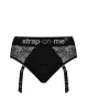 Кружевные трусы для страпона с подвязками для чулок Strap-On-Me DIVA HARNESS, S || Мереживні труси для страпону з підв'обов'язками для панчіх Strap-On-Me DIVA HARNESS, S