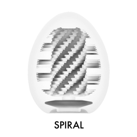 Мастурбатор-яйцо Tenga Egg Spiral, плотный TPE, пробник лубриканта 5 мл || Мастурбатор-яйце Tenga Egg Spiral, щільний TPE, пробник лубриканту 5 мл