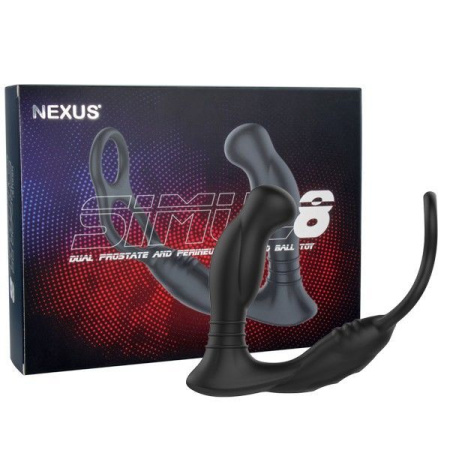 Стимулятор простаты Nexus SIMUL8 Prostate Stimulator с эрекционным кольцом и двумя моторами || Стимулятор простати Nexus SIMUL8 Prostate Stimulator з ерекційним кільцем