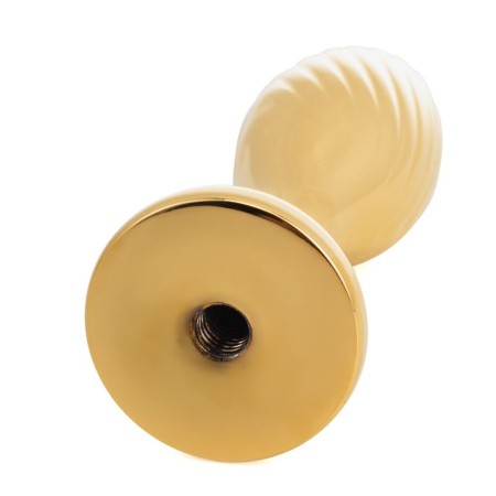 Металлическая анальная пробка Кроличий хвост LOCKINK SEVANDA White Bunny-Tail Anal Pear-shape Plug || Металева анальна пробка Кролячий хвост LOCKINK SEVANDA White Bunny-Tail Anal Pear-shape Plug