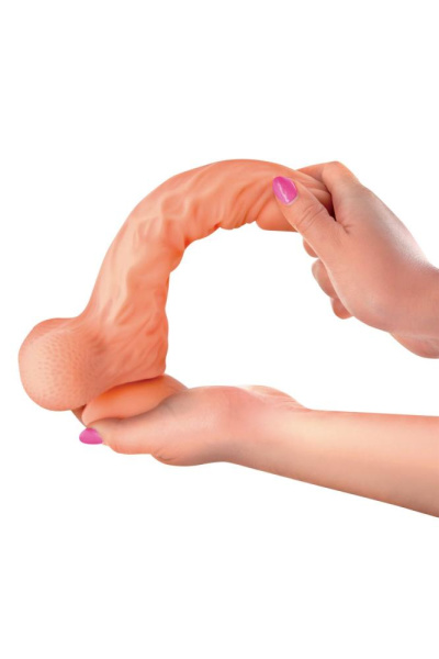 Фалоімітатор із рухомою крайньою плоттю Real Body — Real Brad, діаметр 4,5 см, TPE