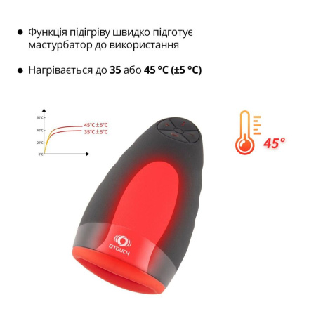 Премиальный мастурбатор Otouch CHIVEN 1, 6 режимов вибрации, 3 уровня интенсивности, подогрев || Преміальний мастурбатор Otouch CHIVEN 1, 6 режимів вібрації, 3 рівні інтенсивності, підігрів