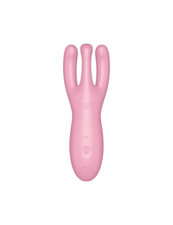 Клиторальный смарт-вибратор Satisfyer Threesome 4 Pink с тремя пальчиками || Кліторальний смарт-вібратор Satisfyer Threesome 4 Pink з трьома пальчиками