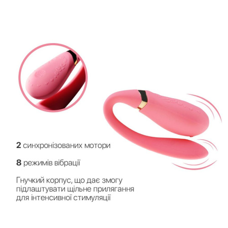 Смартвибратор для пар Zalo — Fanfan Rouge Pink || Смартвібратор для пар Zalo — Fanfan Rouge Pink