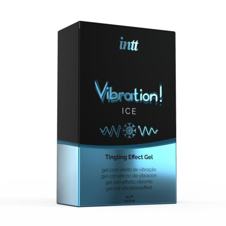 Жидкий вибратор Intt Vibration Ice (15 мл), густой гель, очень необычный, действует до 30 минут || Рідкий вібратор Intt Vibration Ice (15 мл), густий гель, дуже незвичайний, діє до 30 хвилин