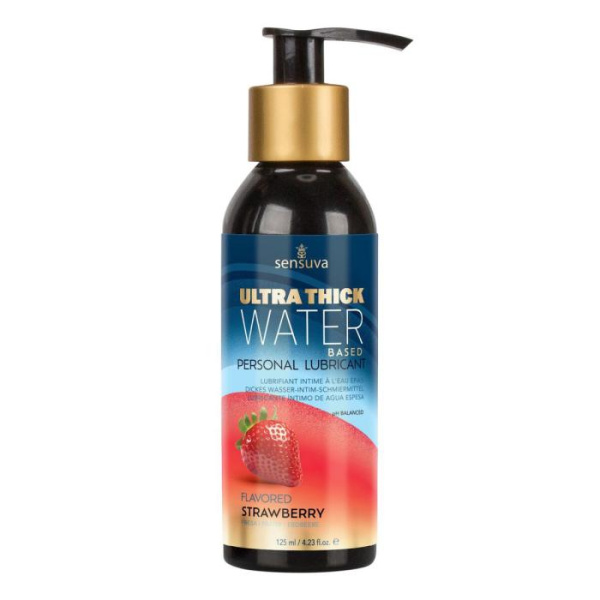 Густая смазка на водной основе Sensuva UltraThick Water-Based Strawberry (125 мл) без парабенов