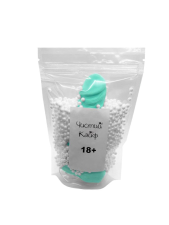 Крафтовое мыло-член с присоской Чистий Кайф Turquoise size M, натуральное || Крафтове мило-член із присоскою Чистий Кайф Turquoise size M, натуральне