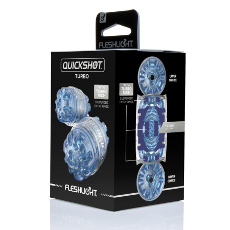 Мастурбатор Fleshlight Quickshot Turbo Blue Ice, компактный, отлично для пар и минета || Мастурбатор Fleshlight Quickshot Turbo Blue Ice, компактний, чудово для пар і мінету