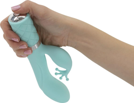 Роскошный вибратор-кролик Pillow Talk - Kinky Teal с кристаллом Сваровски, мощный || Розкішний вібратор-кролик Pillow Talk - Kinky Teal з кристалом Сваровські, потужний