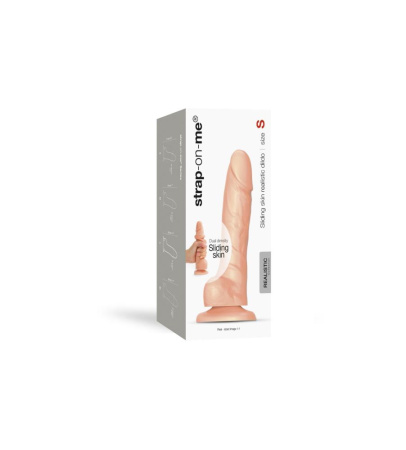 Реалистичный фаллоимитатор Strap-On-Me Sliding Skin Realistic Dildo Vanille S, эффект подвижной кожи || Реалістичний фалоімітатор Strap-On-Me Sliding Skin Realistic Dildo Vanille S, ефект рухливої шкіри